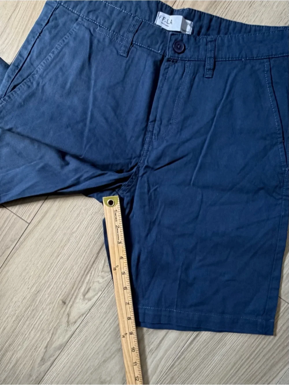 FF.LA Five Four Men's Navy Cotton Casual Shorts Chino 9” inseam Sz 30 NWOT